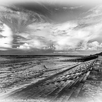 Buy canvas prints of Black and white welsh seascape by Clive Ingram