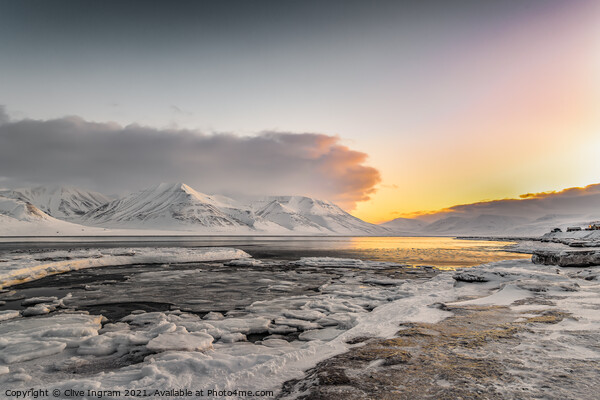 Majestic Svalbard A Winter Wonderland Picture Board by Clive Ingram