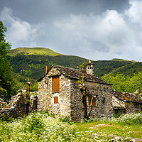 Buy canvas prints of A rustic Spanish stone-walled cottage by Stephen Rennie