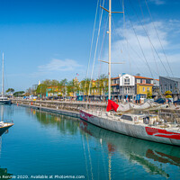 Buy canvas prints of Yacht moored at quay in La Rochelle, France by Stephen Rennie