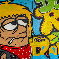 Buy canvas prints of Comical street art character by Stephen Rennie