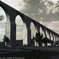 Buy canvas prints of Roman Aqueduct in Southern France by Juha Agren