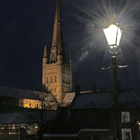Buy canvas prints of Norwich Cathedral Winter by Juha Agren
