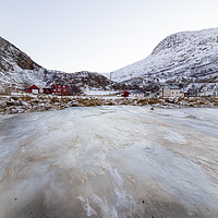 Buy canvas prints of Frozen Beach, Norway by Amanda Hart