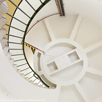 Buy canvas prints of Spiral staircase inside a lighthouse by Amanda Hart