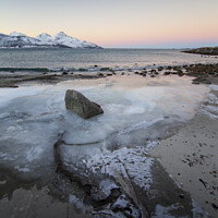 Buy canvas prints of Frozen beach in Norway by Amanda Hart