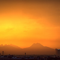 Buy canvas prints of Ba Vi mountains from a distance by Thang Nguyen