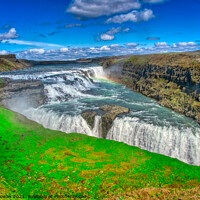 Buy canvas prints of Gullfoss waterfall Iceland by simon cowan