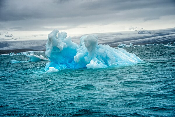 Glacier Lagoon Iceland Picture Board by simon cowan