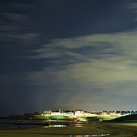 Buy canvas prints of Night view from Tynemouth beach by simon cowan