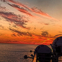 Buy canvas prints of Sun set on the Baltic sea by simon cowan