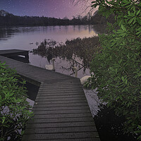 Buy canvas prints of A night on the lake by simon cowan