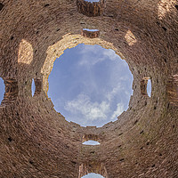 Buy canvas prints of Looking up at Conygar Tower, Exmoor National Park by Shaun Davey