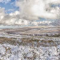 Buy canvas prints of Snowy January view towards Dunkery Beacon by Shaun Davey