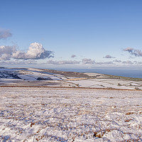 Buy canvas prints of Snowy view Northwest from Dunkery by Shaun Davey