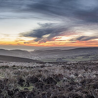 Buy canvas prints of Colourful winter sunrise from Dunkery, Exmoor by Shaun Davey