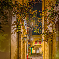 Buy canvas prints of the romantic stairs of the Zampeliou alley in the old town of Ch by Stig Alenäs