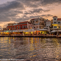 Buy canvas prints of the mosque and the harbour in Chania at the first morning light  by Stig Alenäs