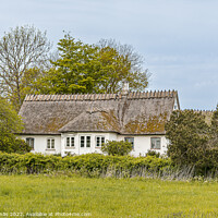 Buy canvas prints of old cottage with thatched roof by Stig Alenäs