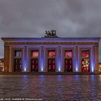 Buy canvas prints of Nightscape of Thorvaldsen museum during the cultur by Stig Alenäs