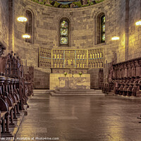 Buy canvas prints of the choir in Lund Cathedral with  altar  by Stig Alenäs