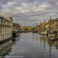 Buy canvas prints of The restaurant boat Liva II moored in the Nyhavn canal in Copenh by Stig Alenäs