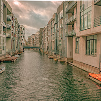 Buy canvas prints of Modern Apartments at the canal in the South Harbou by Stig Alenäs
