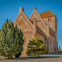 Buy canvas prints of Medieval danish brick church  by Stig Alenäs