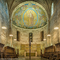 Buy canvas prints of The mosaic of Christ in Lund cathedral by Stig Alenäs