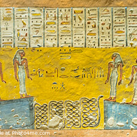 Buy canvas prints of Ancient egyptian mural of  ten girls  by Stig Alenäs