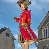 Buy canvas prints of A soldier like whipping post  in the center of the danish town T by Stig Alenäs