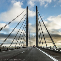 Buy canvas prints of Traffic on the bridge between Sweden and Denmark by Stig Alenäs