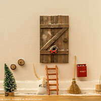 Buy canvas prints of Doll house door for Santa Claus by Stig Alenäs