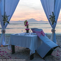 Buy canvas prints of Romantic dinner for two on the beach  by Stig Alenäs