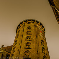 Buy canvas prints of The round tower at night. An old observatory in the inner city o by Stig Alenäs
