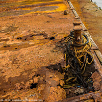 Buy canvas prints of two very rusty bollards at the quay by Stig Alenäs