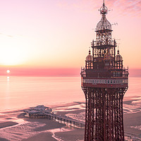 Buy canvas prints of Blackpool Tower Sunset by Mark Rangeley