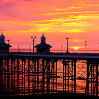 Buy canvas prints of Pier Sunset by Mark Rangeley