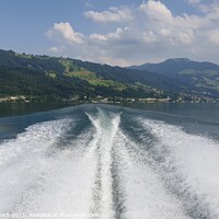 Buy canvas prints of Speed boating at Lake Zug by Martin Baroch