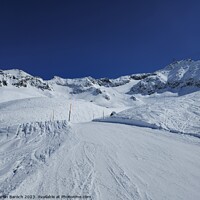 Buy canvas prints of Black ski-slope Andermatt  by Martin Baroch