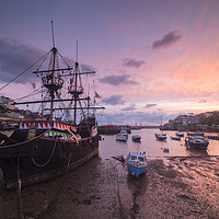 Buy canvas prints of Golden Hind Sunrise by Richard Taylor