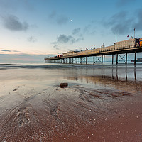 Buy canvas prints of Paignton Pier Sunrise Devon UK by Mark Champion