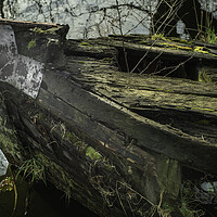 Buy canvas prints of The once proud oaken barge. by Steve Taylor