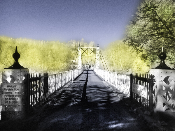 Apley Suspension bridge.  Picture Board by Steve Taylor