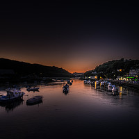 Buy canvas prints of Sunset over Looe by Steve Taylor