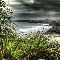 Buy canvas prints of Newquay Cornwall; Storm by Steve Taylor