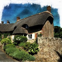 Buy canvas prints of Godshill Thatched Cottage by Peter Hunt