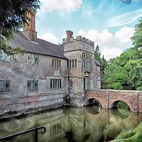 Buy canvas prints of Moated Manor House by Peter Hunt