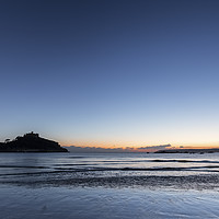 Buy canvas prints of Silhouette of St Michaels Mount, Cornwall by Mick Blakey