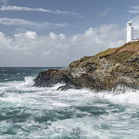 Buy canvas prints of Turbulent Sea, Trevose Head, Cornwall by Mick Blakey